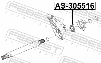 FEBEST AS-305516 Bearing, drive shaft