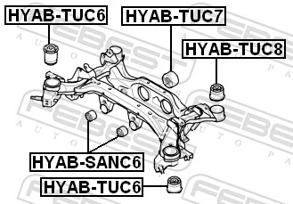 Mounting, differential HYAB-SANC6