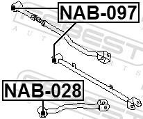 FEBEST NAB-097 Mounting, control/trailing arm