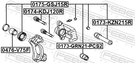 Repair Kit, brake caliper 0175-GSJ15R