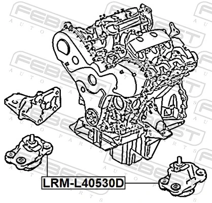 Mounting, engine LRM-L40530D