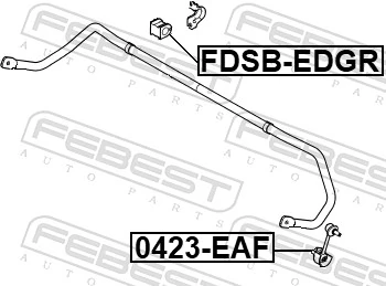 FEBEST FDSB-EDGR Mounting, stabiliser bar