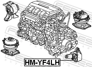 FEBEST HM-YF4LH Mounting, engine