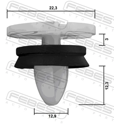 Clip, trim/protection strip 88570-212