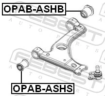 Mounting, control/trailing arm OPAB-ASHB
