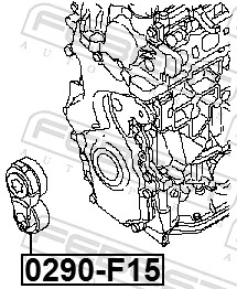 Belt Tensioner, V-ribbed belt 0290-F15