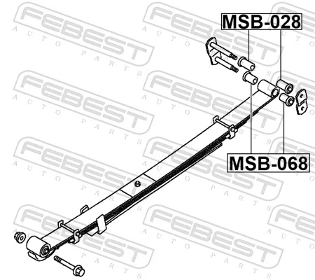 Bushing, leaf spring MSB-068