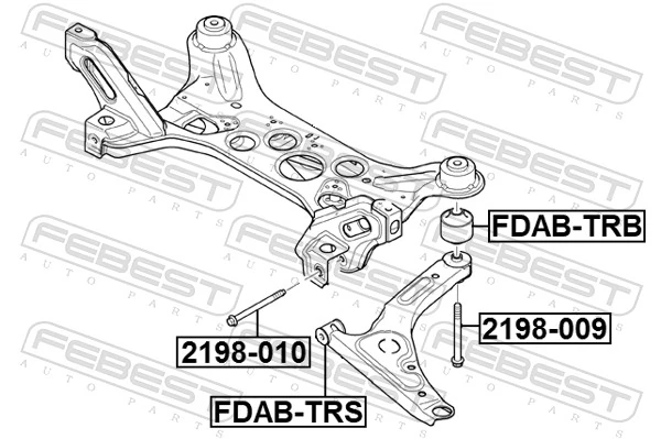 Mounting, control/trailing arm FDAB-TRS