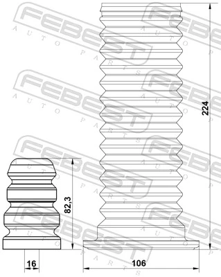 Dust Cover Kit, shock absorber RNSHB-KAPTF-KIT