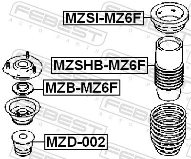 Protective Cap/Bellow, shock absorber MZSHB-MZ6F