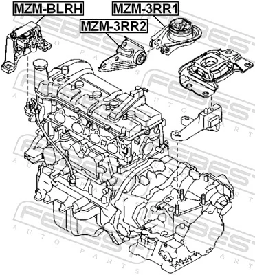 Mounting, engine MZM-BLRH