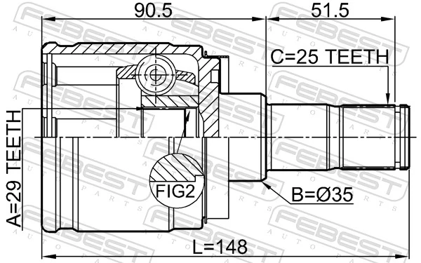 Joint Kit, drive shaft 0411-H77WRH