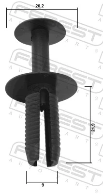 FEBEST 88570-180 Clip, trim/protection strip