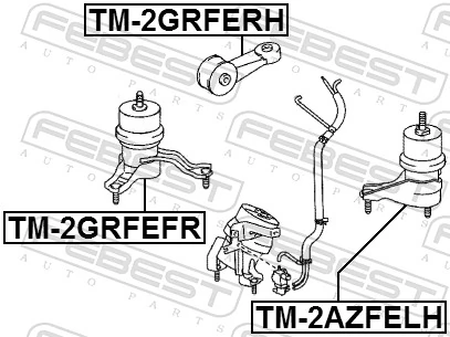 Mounting, engine TM-2GRFEFR