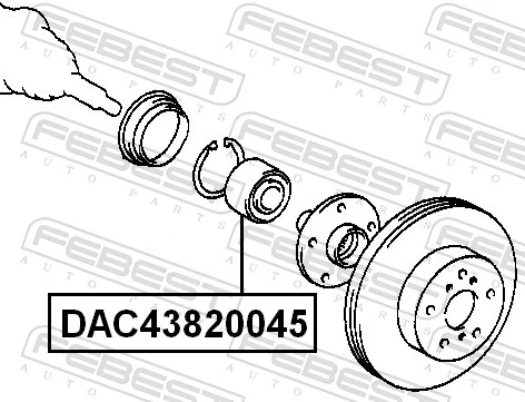 Bantalan roda DAC43820045