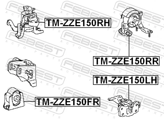Mounting, engine TM-ZZE150FR
