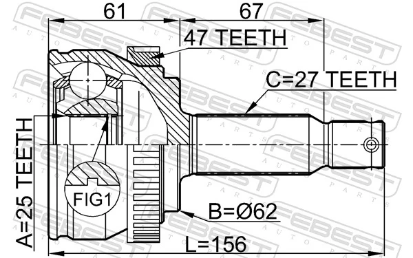 Joint Kit, drive shaft 1210-NFA47