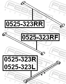 Control/Trailing Arm, wheel suspension 0525-323L