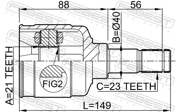 Joint Kit, drive shaft 2111-FOCLH