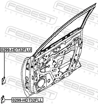 FEBEST 0299-HDT32FLL Door Hinge