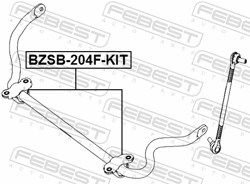 FEBEST BZSB-204F-KIT Repair Kit, stabiliser bush