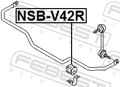 FEBEST NSB-V42R Mounting, stabiliser bar