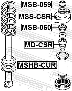 Rubber Buffer, suspension MD-CSR