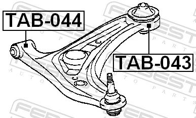 Mounting, control/trailing arm TAB-044