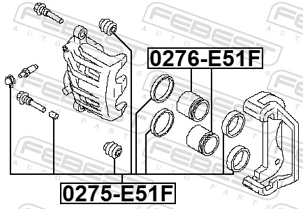 Repair Kit, brake caliper 0275-E51F