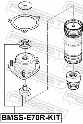 FEBEST BMSS-E70R-KIT Repair Kit, suspension strut support mount