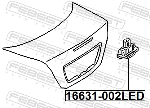 FEBEST 16631-002LED Licence Plate Light