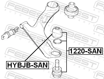 Repair kit, supporting/ball joint HYBJB-SAN