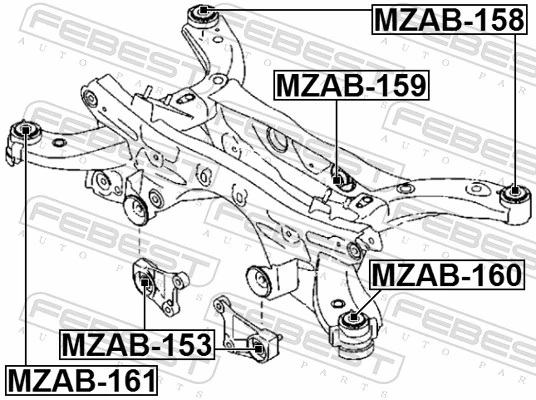 FEBEST MZAB-153 Mounting, differential