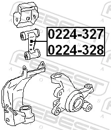 Control/Trailing Arm, wheel suspension 0224-327
