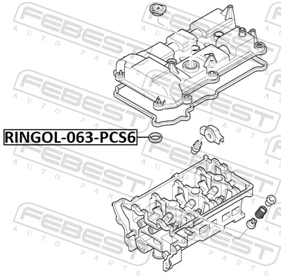 FEBEST RINGOL-063-PCS6 Seal Ring, spark plug shaft