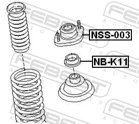 FEBEST NSS-003 Suspension Strut Support Mount