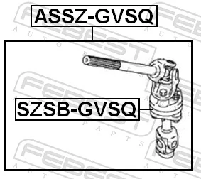 FEBEST ASSZ-GVSQ Steering Shaft