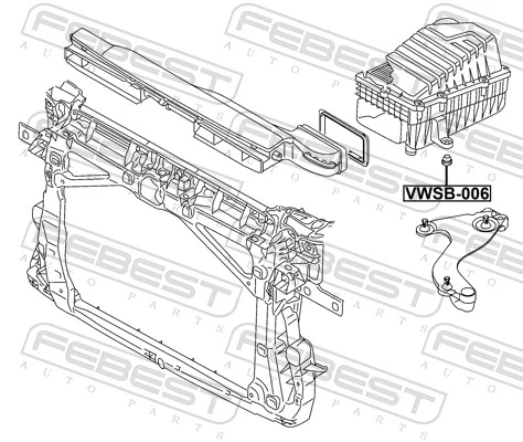 Rubber Buffer, air filter VWSB-006