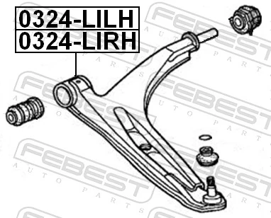 Control/Trailing Arm, wheel suspension 0324-LILH