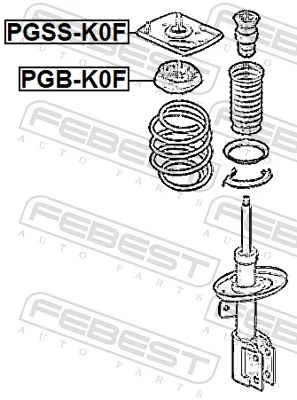 スプリングストラットサポートベアリング PGSS-K0F