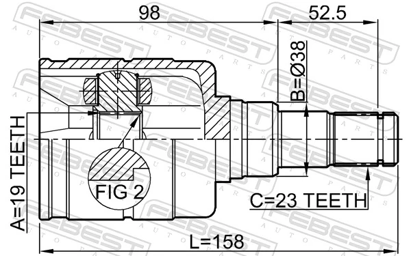 Joint Kit, drive shaft 0111-1SZFE