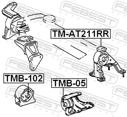 Mounting, engine TM-AT211RR