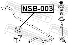 Mounting, stabiliser bar NSB-003