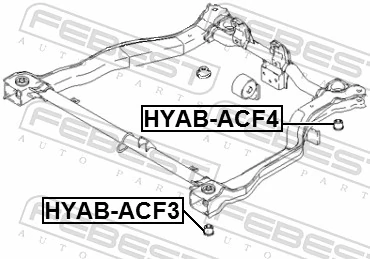 FEBEST HYAB-ACF4 Bushing, axle beam
