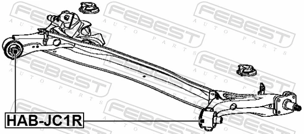 FEBEST HAB-JC1R Bushing, axle beam