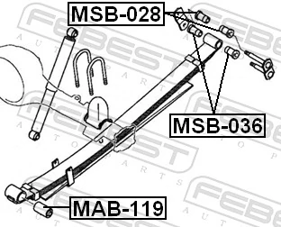 Bushing, leaf spring MAB-119