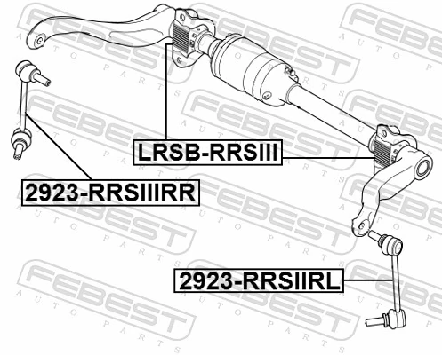 Link/Coupling Rod, stabiliser bar 2923-RRSIIIRR