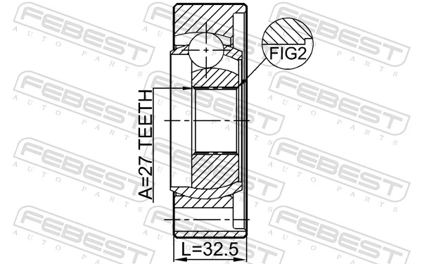 FEBEST 2011-WKSHAR Joint, propshaft