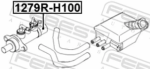 FEBEST 1279R-H100 Repair Kit, wheel brake cylinder