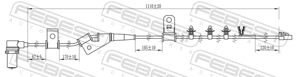 Sensor, wheel speed 12606-005
